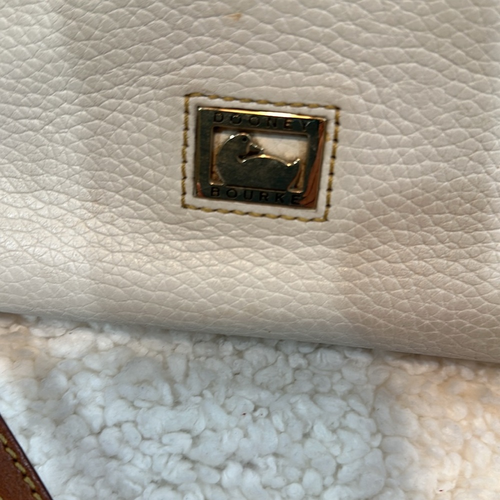 Dooney and Bourke cream crossbody with tan leather - Picture 6 of 6